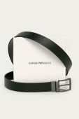 Emporio Armani - Двосторонній шкіряний ремінь колір чорний