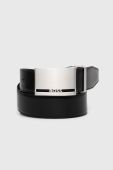 Шкіряний ремінь BOSS чоловічий колір чорний (2828819)