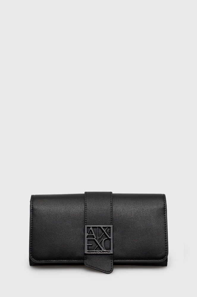 Гаманець Armani Exchange жіночий колір чорний (1836588)