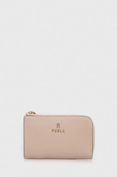 Шкіряний чохол для ключів Furla колір бежевий