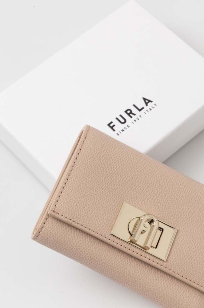 Шкіряний гаманець Furla жіночий колір рожевий (3324380) фото 4