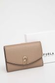 Шкіряний гаманець Furla жіночий колір бежевий (3305671)