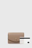 Шкіряний гаманець Furla жіночий колір бежевий (3305671)