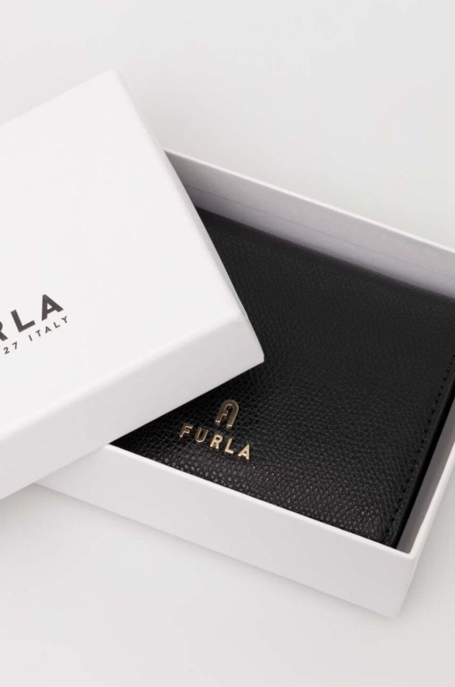 Шкіряний гаманець Furla жіночий колір чорний (3296313) фото 5