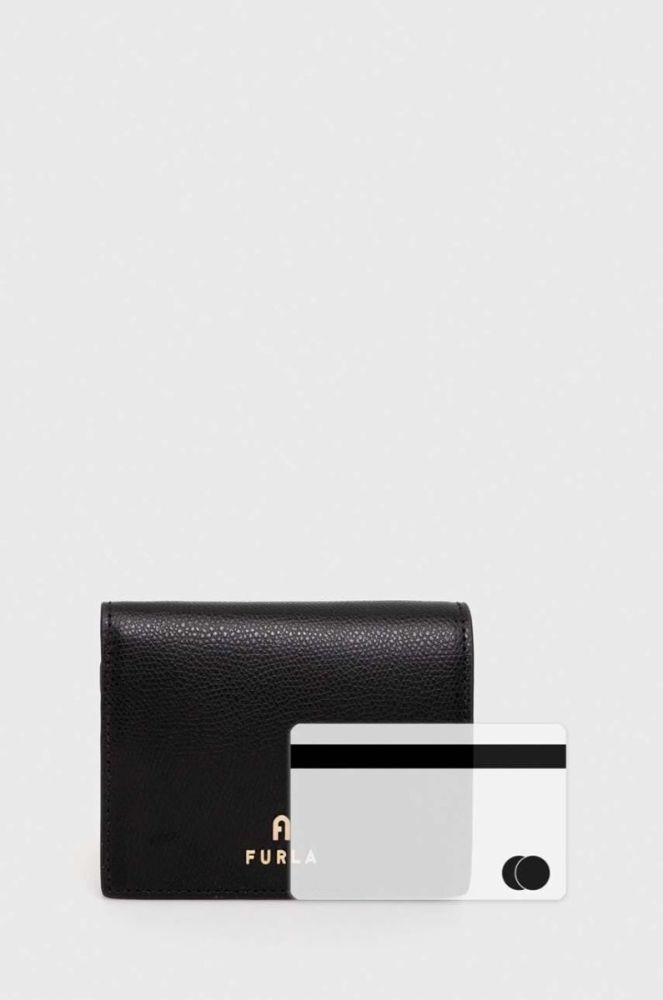 Шкіряний гаманець Furla жіночий колір чорний (3296313) фото 6