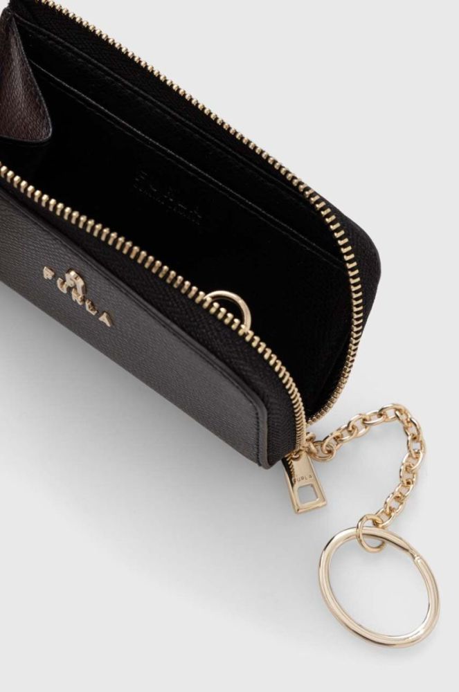 Шкіряний чохол для ключів Furla Camelia колір чорний фото 3