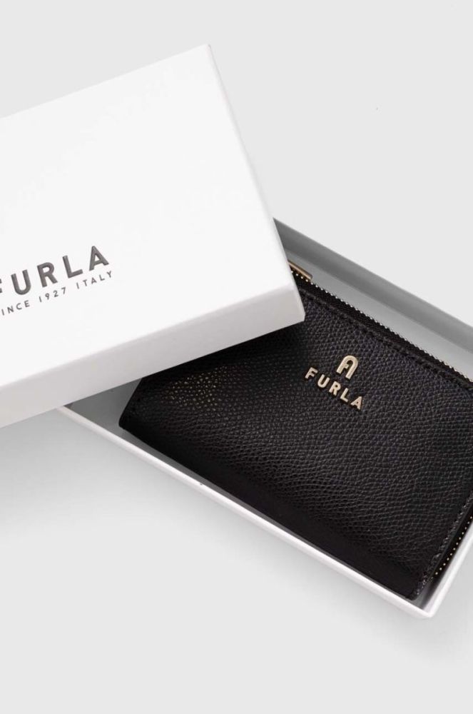 Шкіряний чохол для ключів Furla Camelia колір чорний фото 4