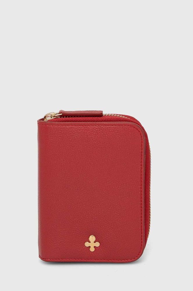 Шкіряний гаманець Lilou жіночий колір червоний