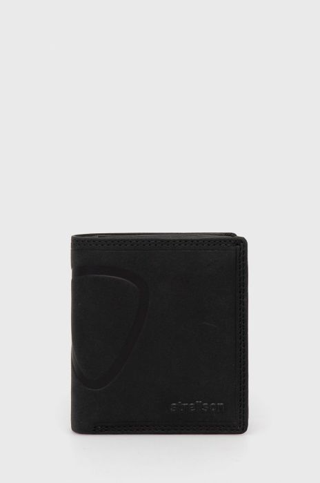 Шкіряний гаманець Strellson чоловічий колір чорний (1698852)