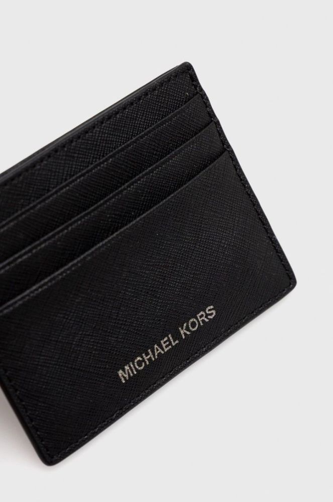 Шкіряний чохол на банківські карти Michael Kors чоловічий колір чорний (2135537) фото 2