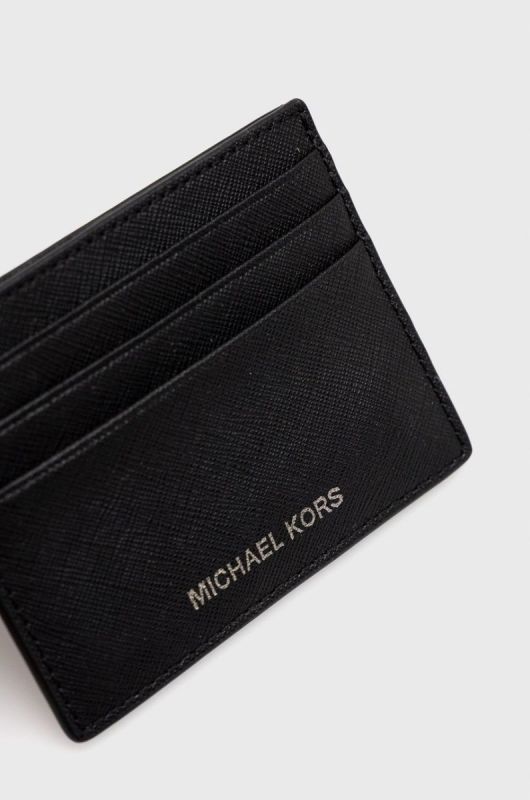 Шкіряний чохол на банківські карти Michael Kors чоловічий колір чорний (2135537) фото 2