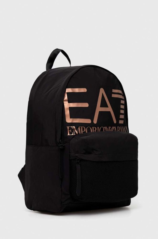 Рюкзак EA7 Emporio Armani колір чорний великий з принтом фото 2
