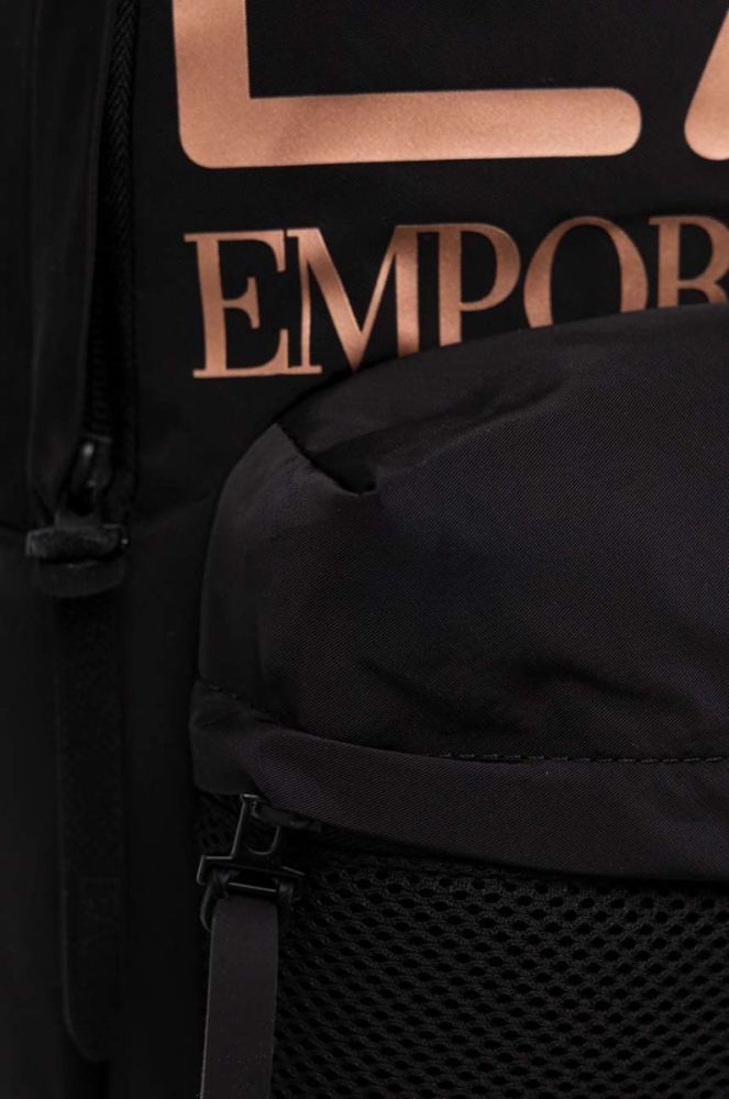 Рюкзак EA7 Emporio Armani колір чорний великий з принтом фото 3