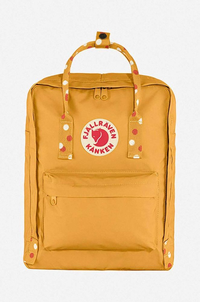 Рюкзак Fjallraven Kanken колір жовтий великий з аплікацією F23510.160.916-160