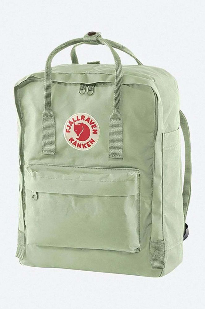 Рюкзак Fjallraven Kanken колір зелений великий з аплікацією F23510.600-600 фото 3