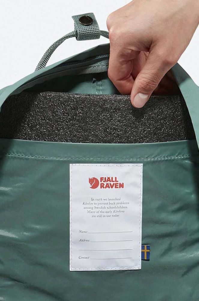Рюкзак Fjallraven Kanken колір зелений великий з аплікацією F23510.600-600 фото 5
