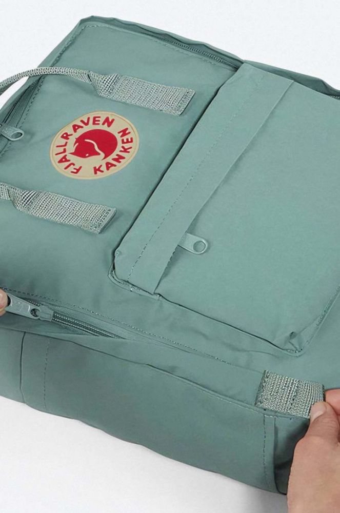 Рюкзак Fjallraven Kanken колір зелений великий з аплікацією F23510.600-600 фото 6