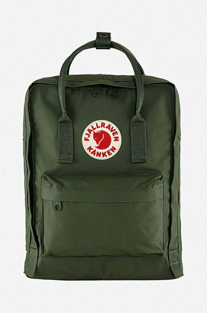 Рюкзак Fjallraven Kanken колір зелений великий з аплікацією F23510.660-660