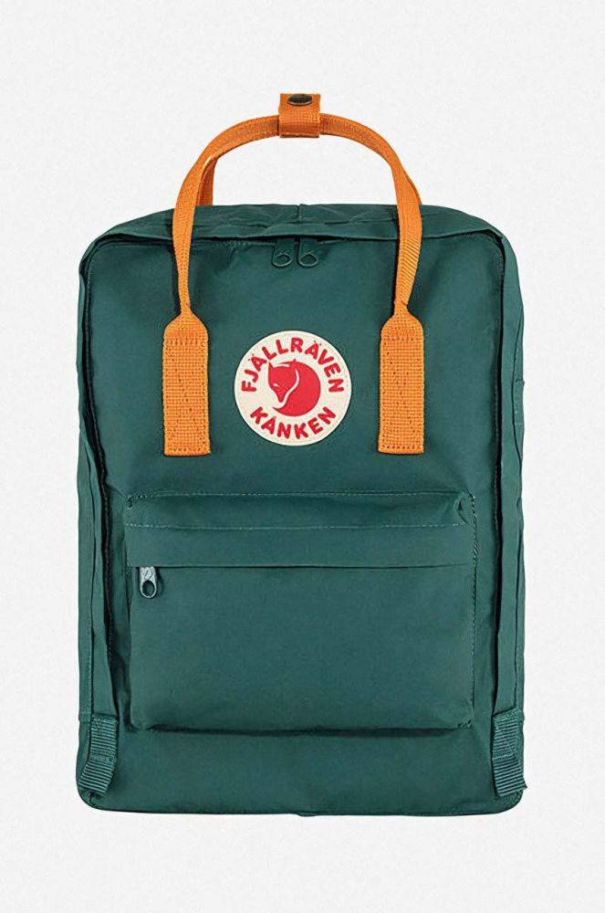 Рюкзак Fjallraven Kanken колір зелений великий з аплікацією F23510.667.206-667