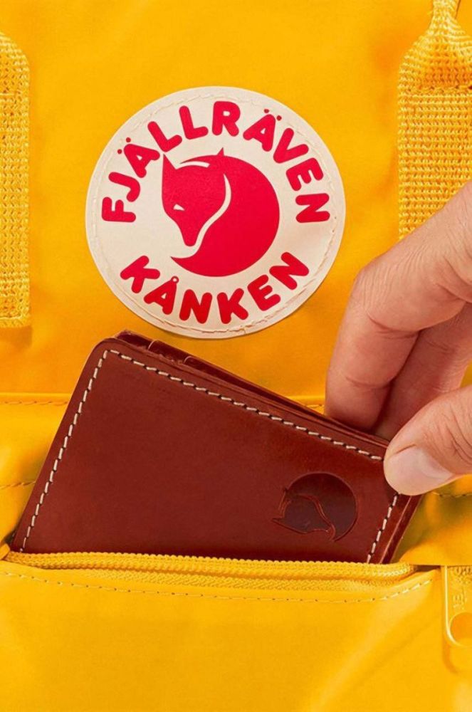 Рюкзак Fjallraven Kanken Mini колір рожевий малий з аплікацією F23561.312-312 фото 4