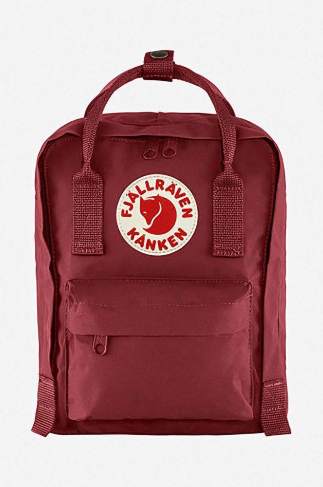 Рюкзак Fjallraven Kanken Mini колір червоний малий з аплікацією F23561.326-326