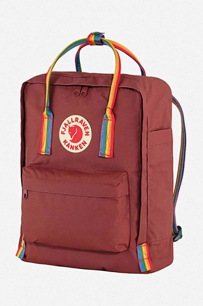 Рюкзак Fjallraven Kanken Rainbow колір червоний великий з аплікацією F23620.326.907-326 фото 3