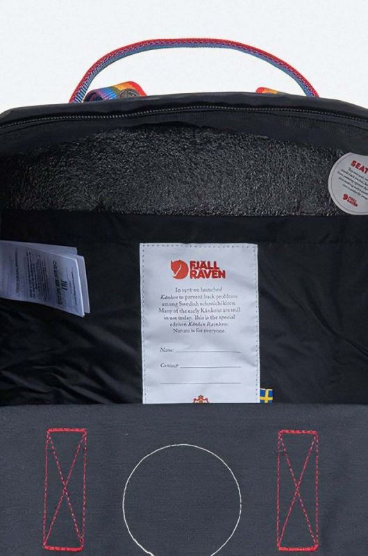Рюкзак Fjallraven Kanken Rainbow колір чорний фото 4