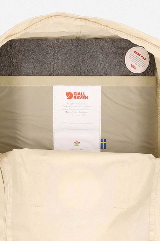 Рюкзак Fjallraven Kanken F23510 115 колір бежевий великий з аплікацією F23510.115-115 фото 5