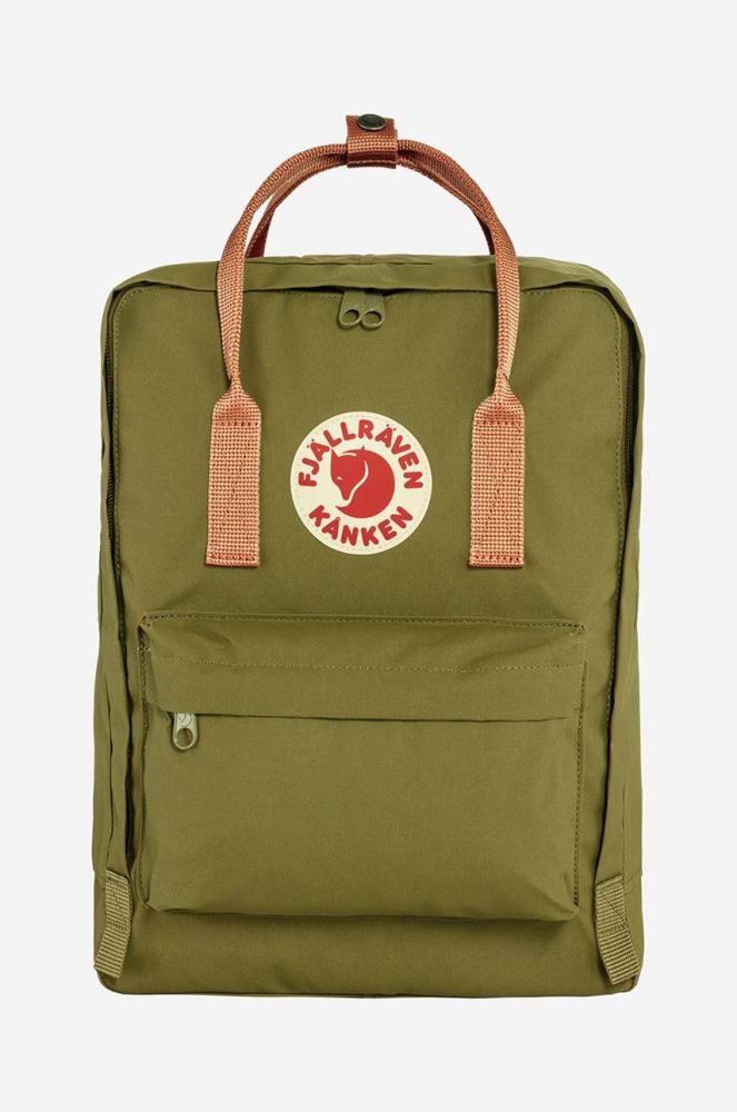 Рюкзак Fjallraven Kanken F23510 631-241 колір зелений великий з аплікацією F23510.631.241-241