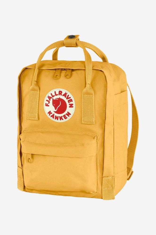 Рюкзак Fjallraven Kanken Mini колір жовтий малий з аплікацією F23561.160-160 фото 3