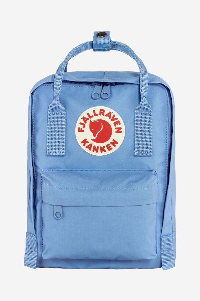 Рюкзак Fjallraven Kanken Mini малий з аплікацією F23561.537-537 колір блакитний