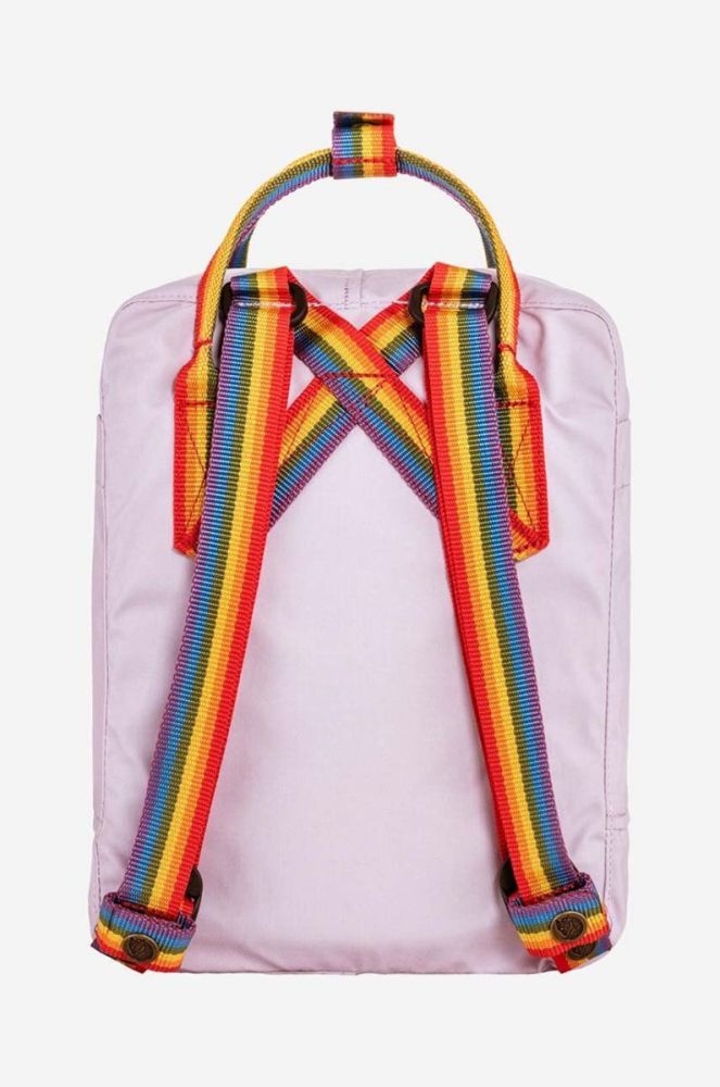 Рюкзак Fjallraven Kanken Rainbow Mini колір фіолетовий малий з аплікацією F23621.457.907-907 фото 2