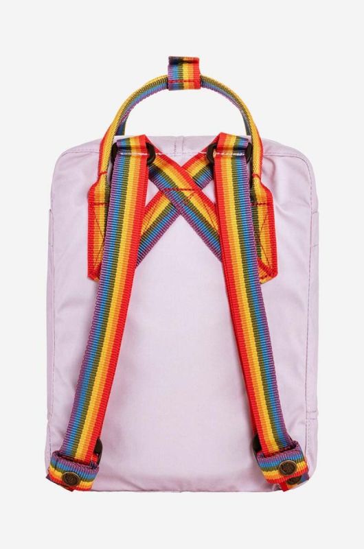 Рюкзак Fjallraven Kanken Rainbow Mini колір фіолетовий малий з аплікацією F23621.457.907-907 фото 2
