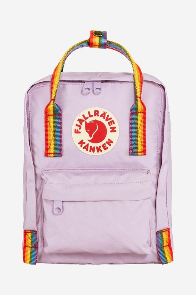 Рюкзак Fjallraven Kanken Rainbow Mini колір фіолетовий малий з аплікацією F23621.457.907-907 фото 3