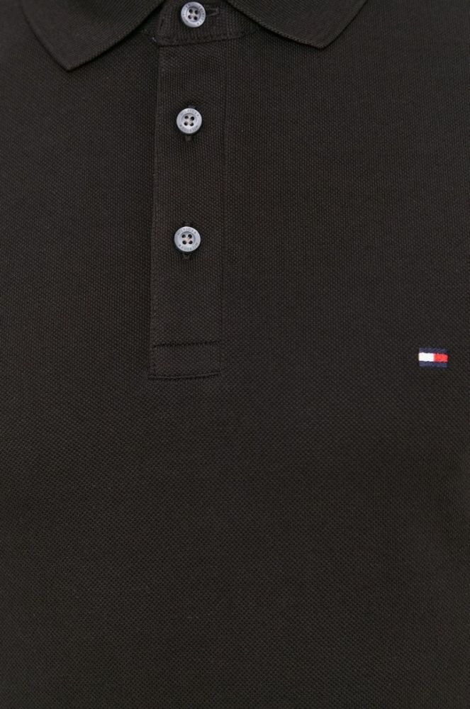 Поло Tommy Hilfiger чоловіче колір чорний однотонне (1534242) фото 5