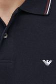 Поло Emporio Armani чоловічий колір синій однотонний