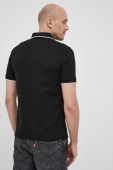 Бавовняне поло Emporio Armani колір чорний однотонний (2026654)