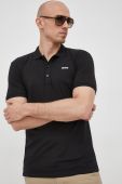 Поло HUGO чоловічий колір чорний однотонний (2359297)