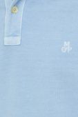 Бавовняне поло Marc O'Polo колір бірюзовий однотонний