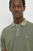 Бавовняне поло Marc O'Polo колір зелений однотонний (3030207)