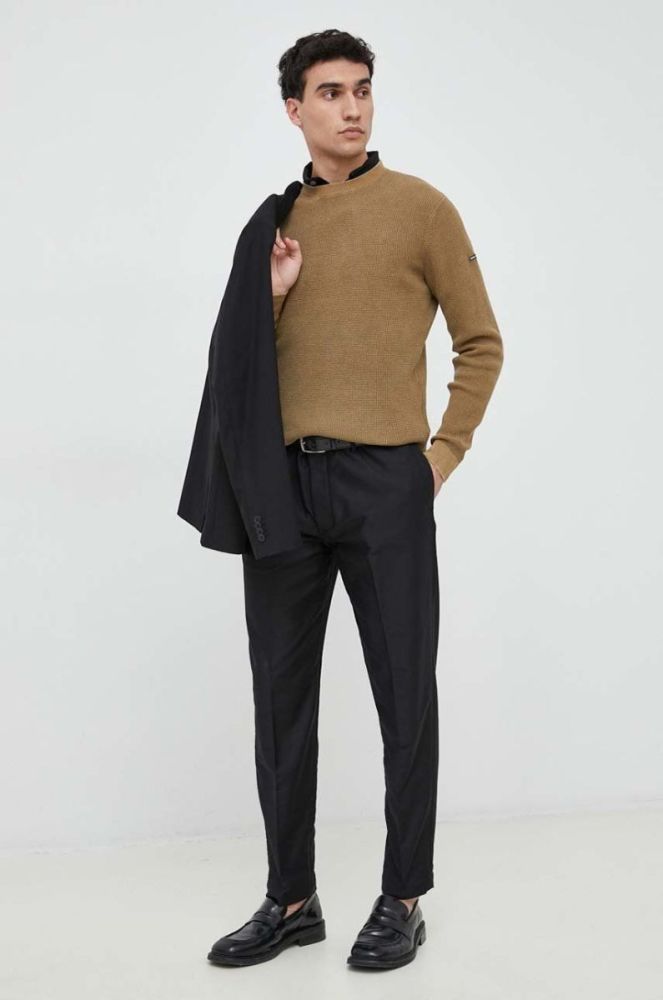 Бавовняне поло Armani Exchange колір чорний з аплікацією (2956867) фото 2
