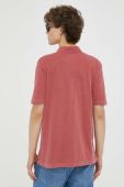 Бавовняне поло Marc O'Polo колір бордовий однотонний