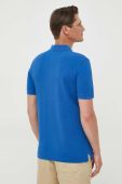 Бавовняне поло United Colors of Benetton однотонний колір блакитний (3302438)