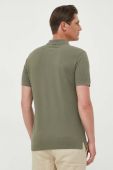 Бавовняне поло United Colors of Benetton колір зелений однотонний (3302456)