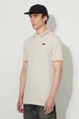 Бавовняне поло Ellesse колір бежевий однотонний SHR18077-WHITE