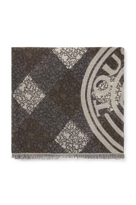 Шарф Tous жіночий колір коричневий візерунок