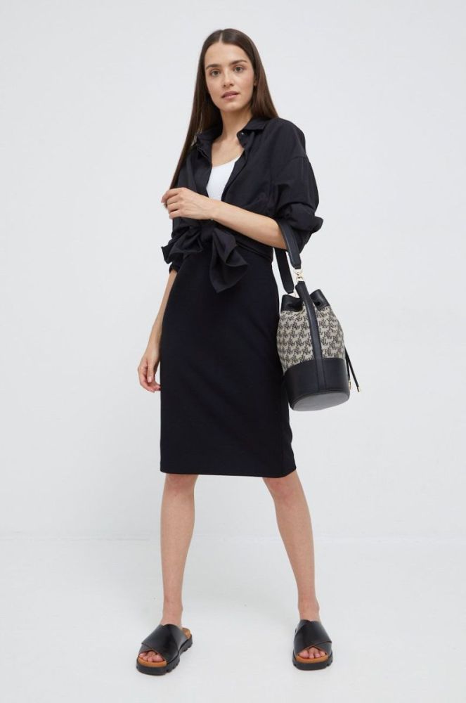 Спідниця Emporio Armani колір чорний mini олівець фото 2