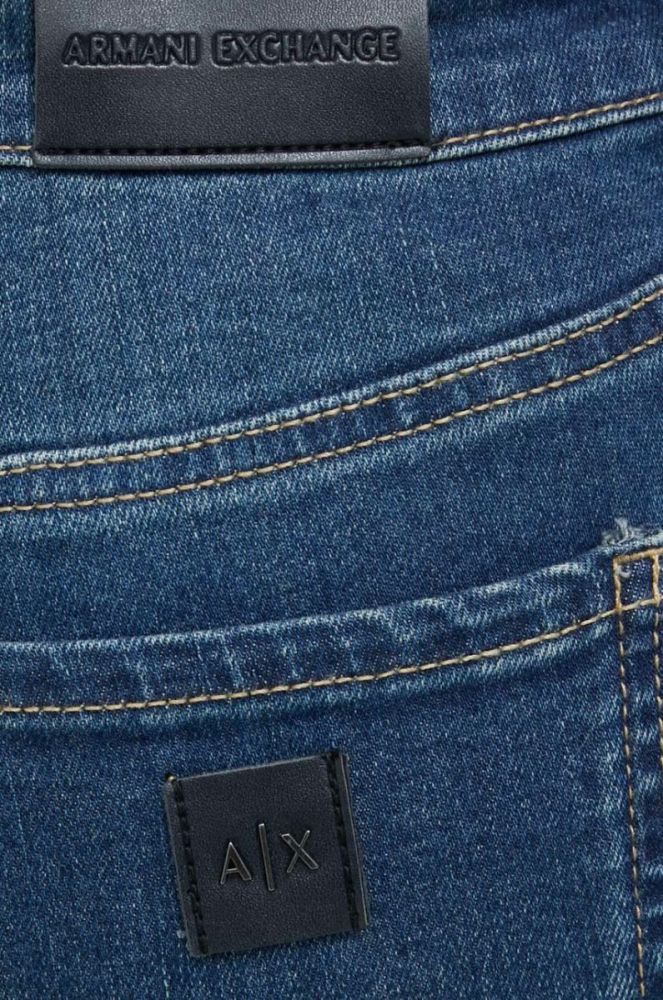 Джинси Armani Exchange жіночі середня посадка колір блакитний (2946509) фото 4