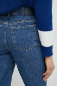 Бавовняні джинси Marc O'Polo Maja жіночі висока посадка колір блакитний