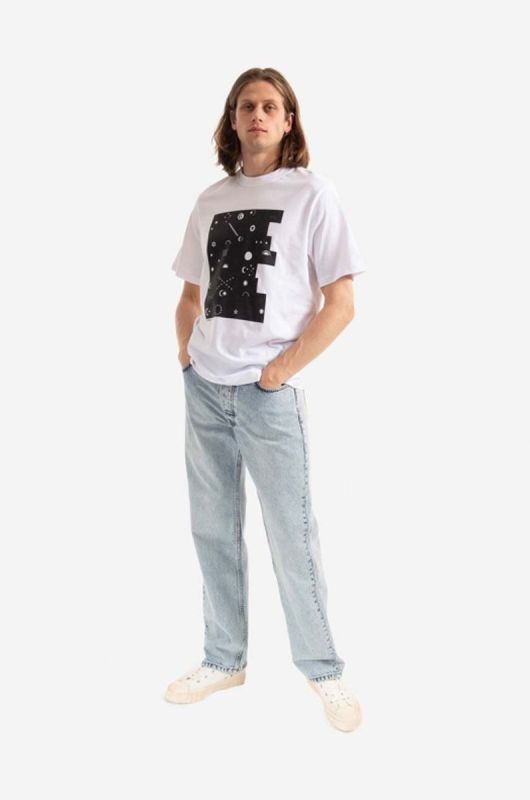 Бавовняні джинси Wood Wood Al Rigid Denim Straight Fit 12225804.7051-OFFWHIT колір блакитний (3580743) фото 2